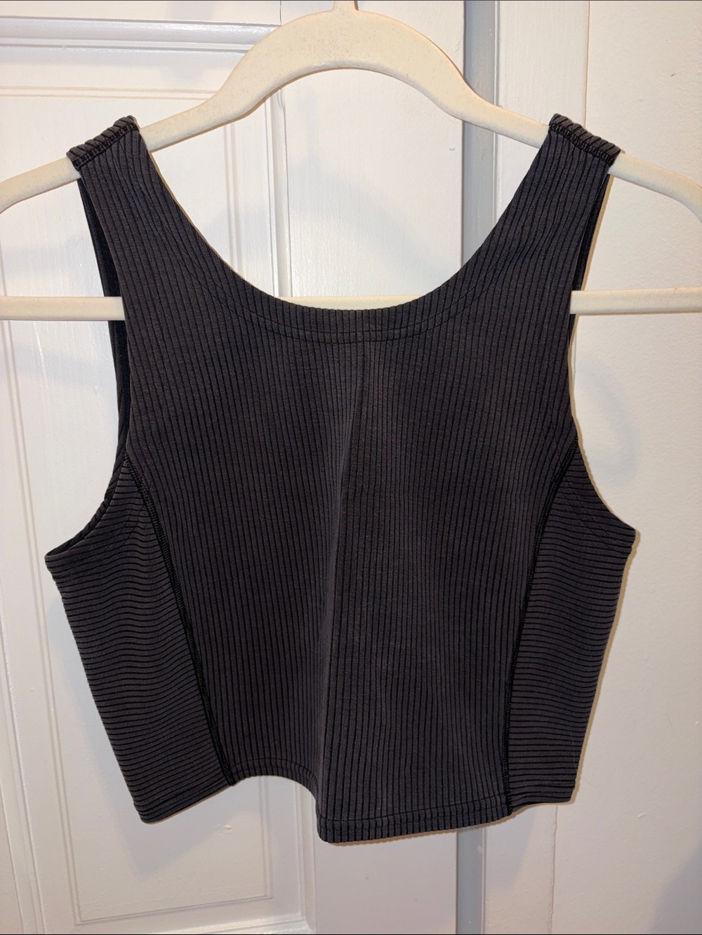 lululemon athletica Ribbed Charcoal Crop Tank